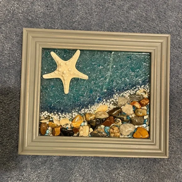 Beach Themed Framed 3D Art with Starfish - Picture 4 of 6
